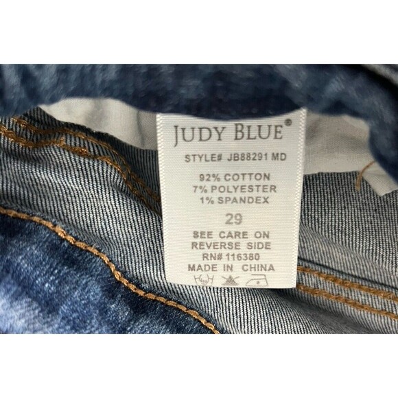 Judy Blue Jeans Womens 29 Wide Leg High Rise Medium Wash Stretch - Picture 8 of 8